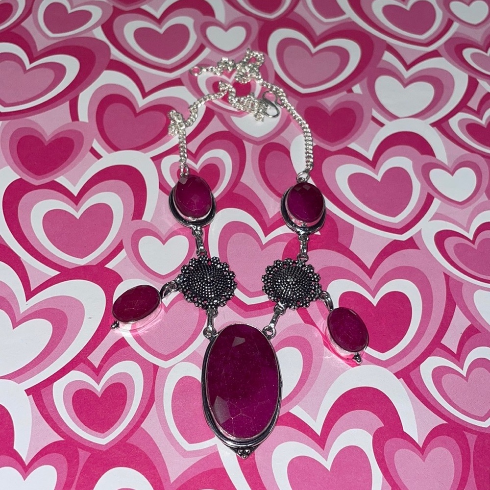 Silver Ruby Necklace - image 6